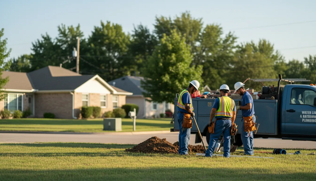 Residential water line and bathroom plumbing service in North Canton, CT